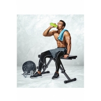 Banca multifunctionala fitness, reglabila, negru,Feel Fit, FF035
